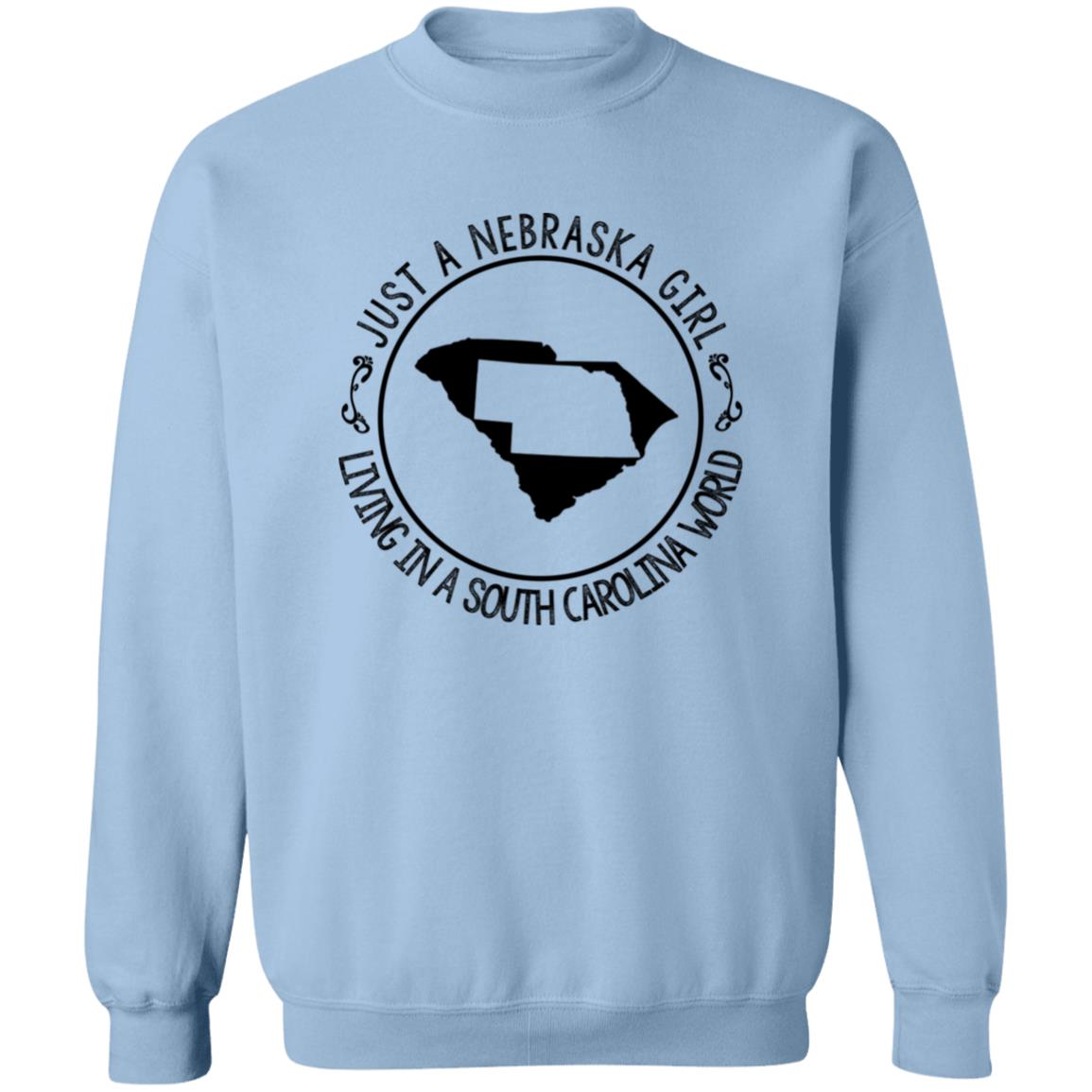 Nebraska Girl Living In South Carolina World T-Shirt - T-shirt Teezalo