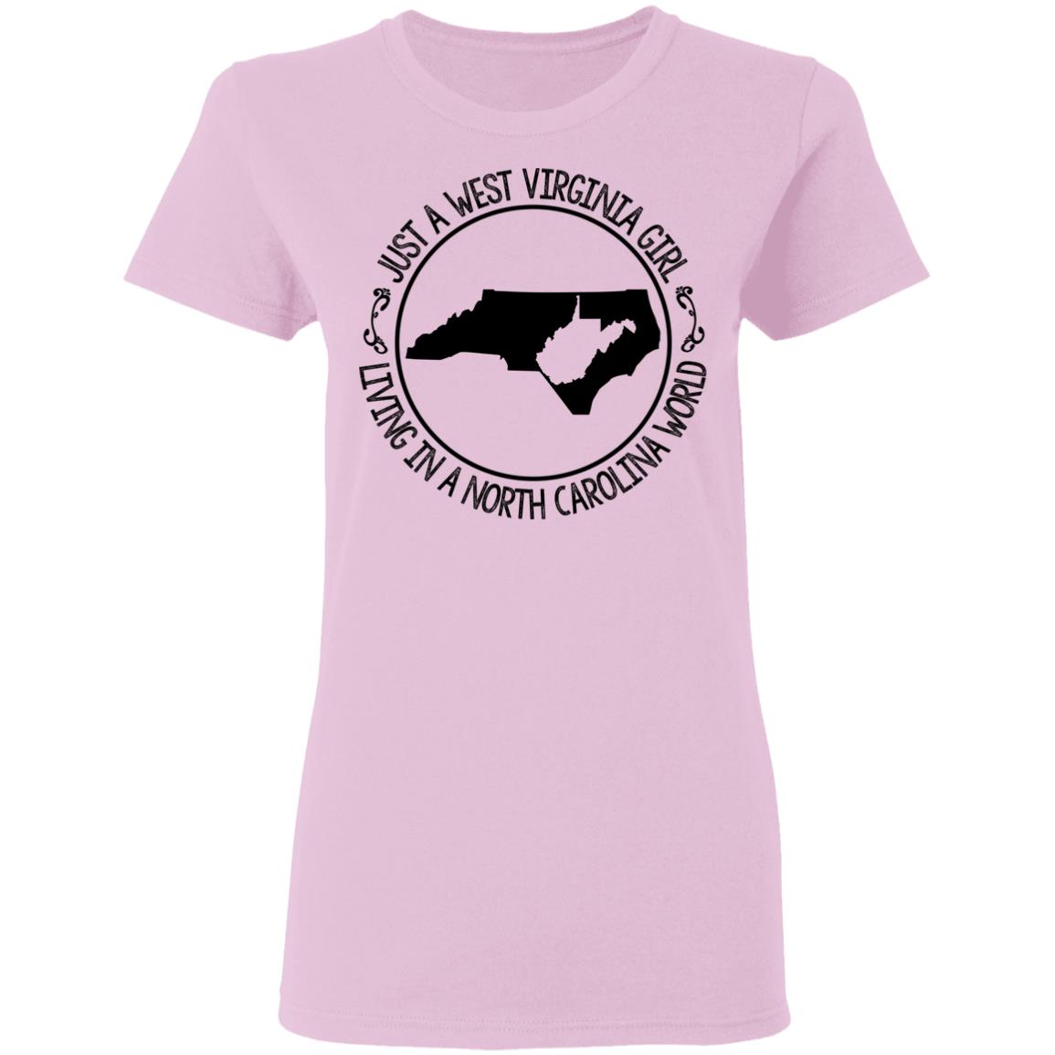 West Virginia Girl Living In A North Carolina World Hoodie - Hoodie Teezalo