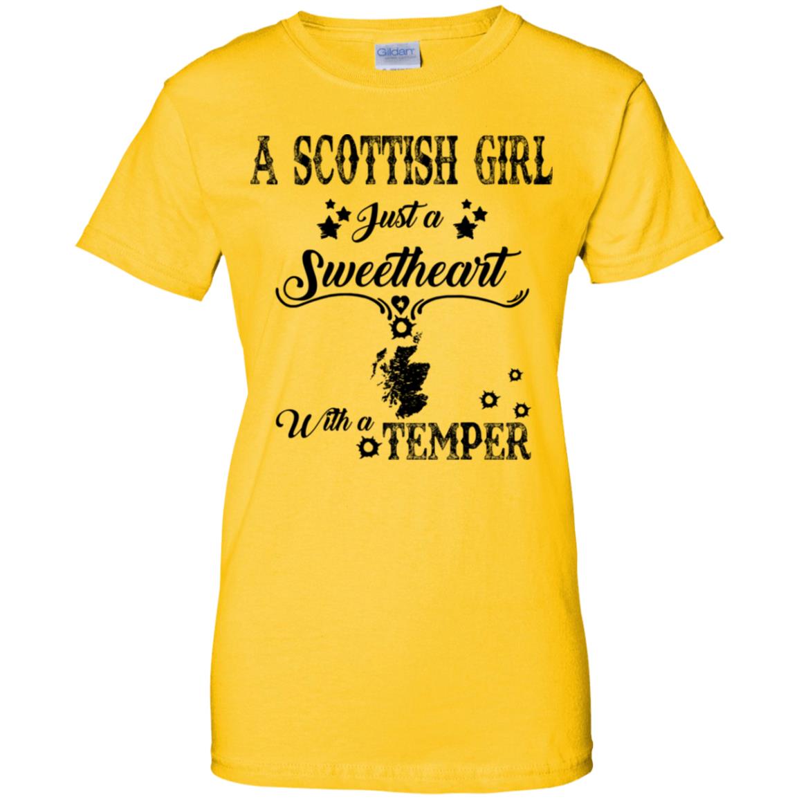 Scottish Girl Just A Sweetheart With A Temper T-Shirt - T-shirt Teezalo