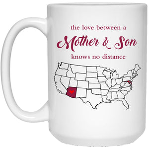 Arizona Maryland The Love Between Mother And Son Mug - Mug Teezalo