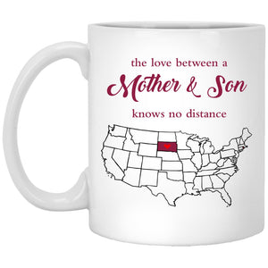 Rhode Island South Dakota The Love Between Mother And Son Mug - Mug Teezalo