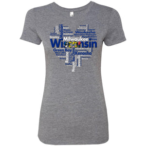 Wisconsin Heart City T-Shirt - T-shirt Teezalo