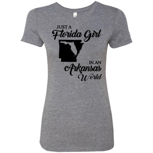 Just A Florida Girl In An Arkansas World T-Shirt - T-shirt Teezalo