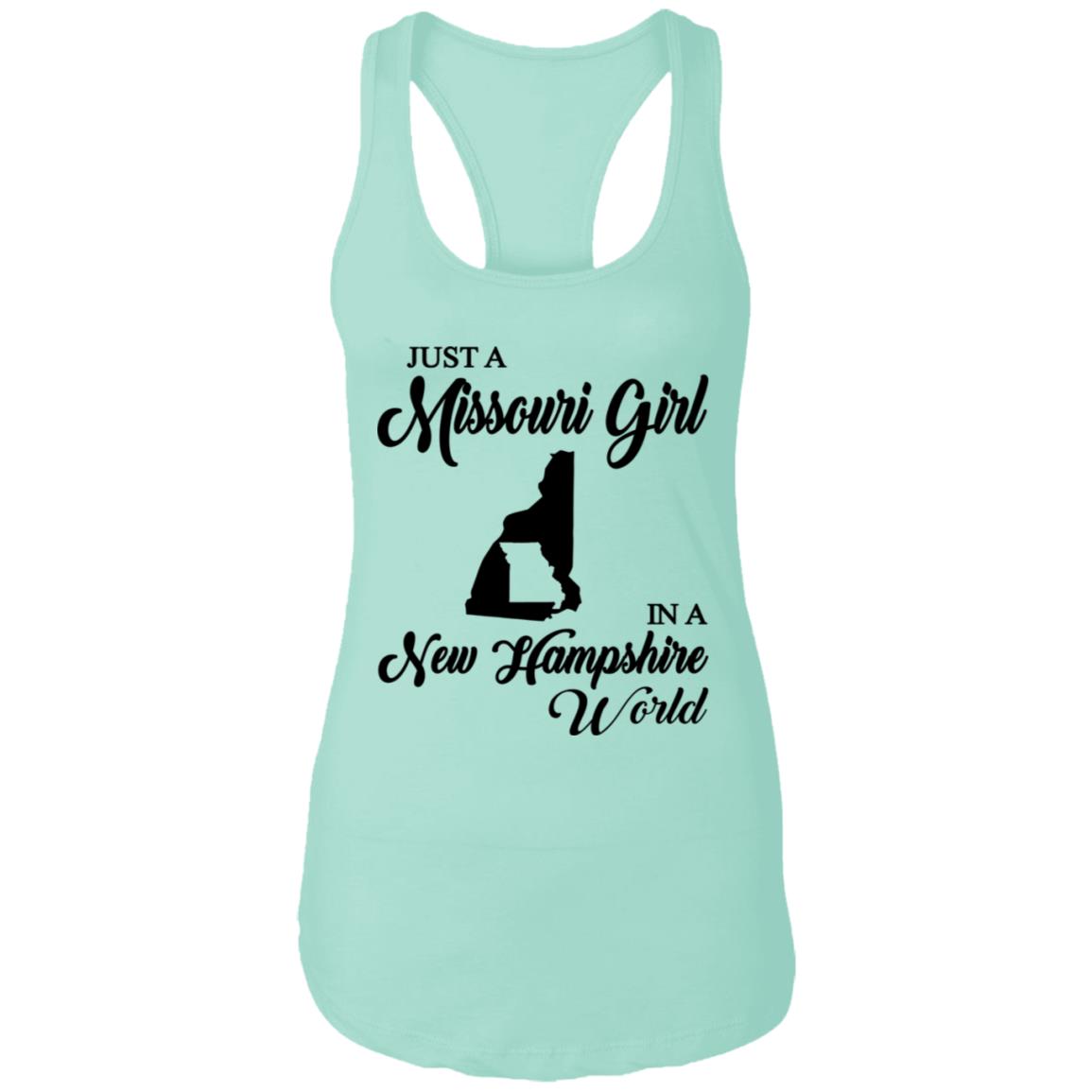 Just A Missouri Girl In A New Hampshire World T-Shirt - T-shirt Teezalo
