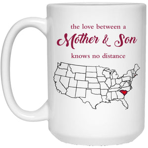 Rhode Island South Carolina The Love Between Mother And Son Mug - Mug Teezalo