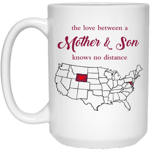 Wyoming Maryland The Love Between Mother And Son Mug - Mug Teezalo