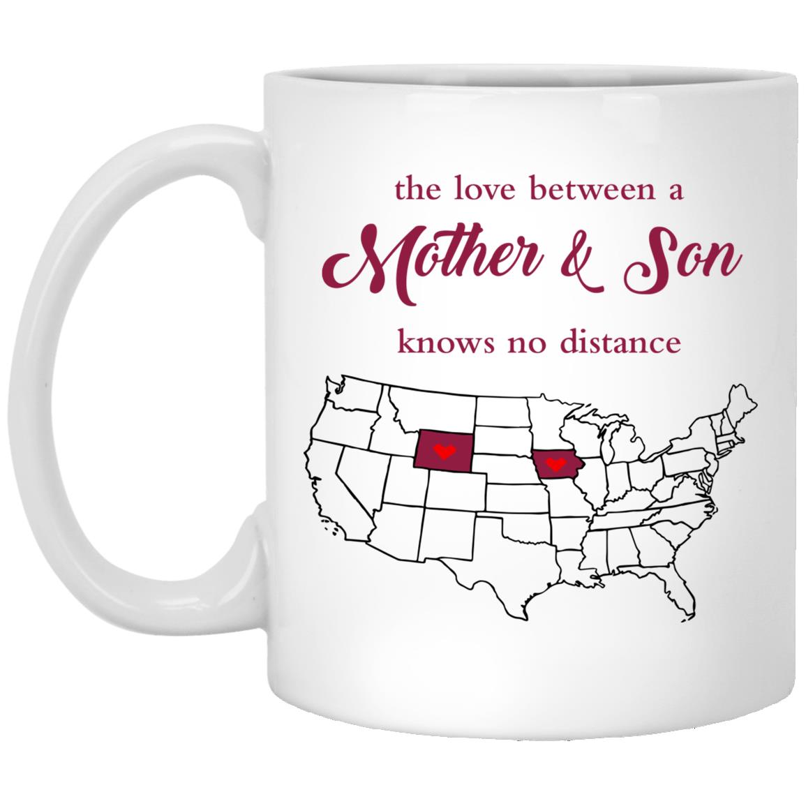 Iowa Wyoming The Love Between Mother And Son Mug - Mug Teezalo