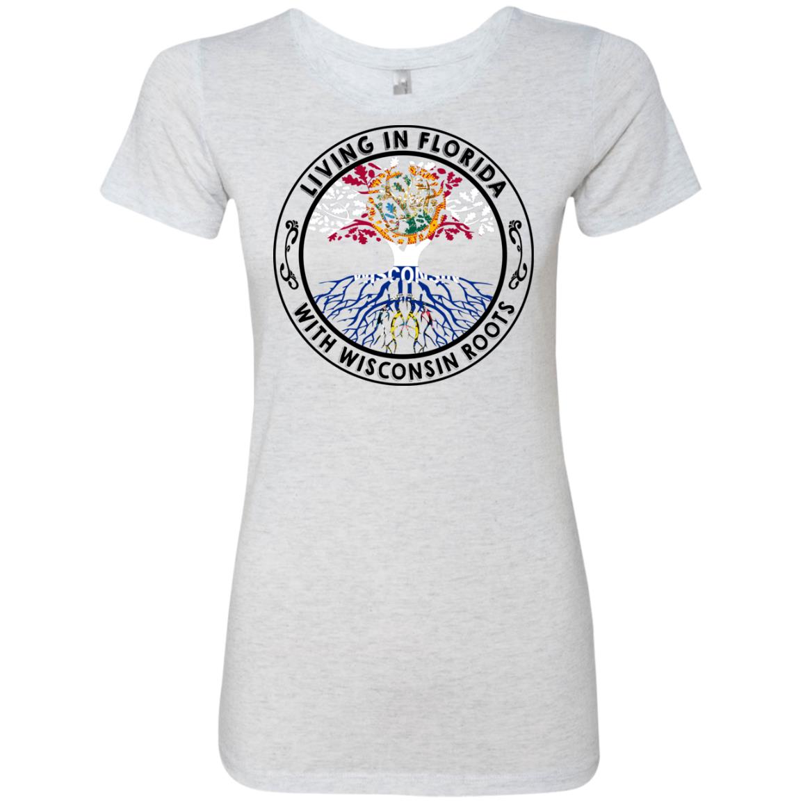 Living In Florida With Wisconsin Roots T-Shirt - T-shirt Teezalo