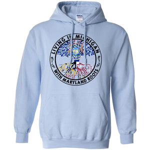 Living In Michigan With Maryland Roots T-Shirt - T-shirt Teezalo