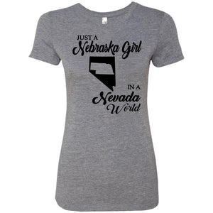Just A Nebraska Girl In A Nevada World T-Shirt - T-shirt Teezalo