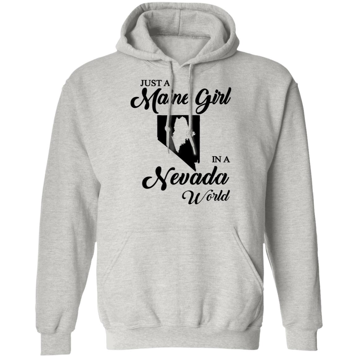 Just A Maine Girl In A Nevada World T-Shirt - T-shirt Teezalo
