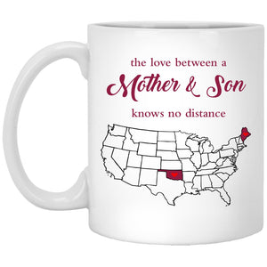 Maine Oklahoma The Love Between Mother And Son Mug - Mug Teezalo