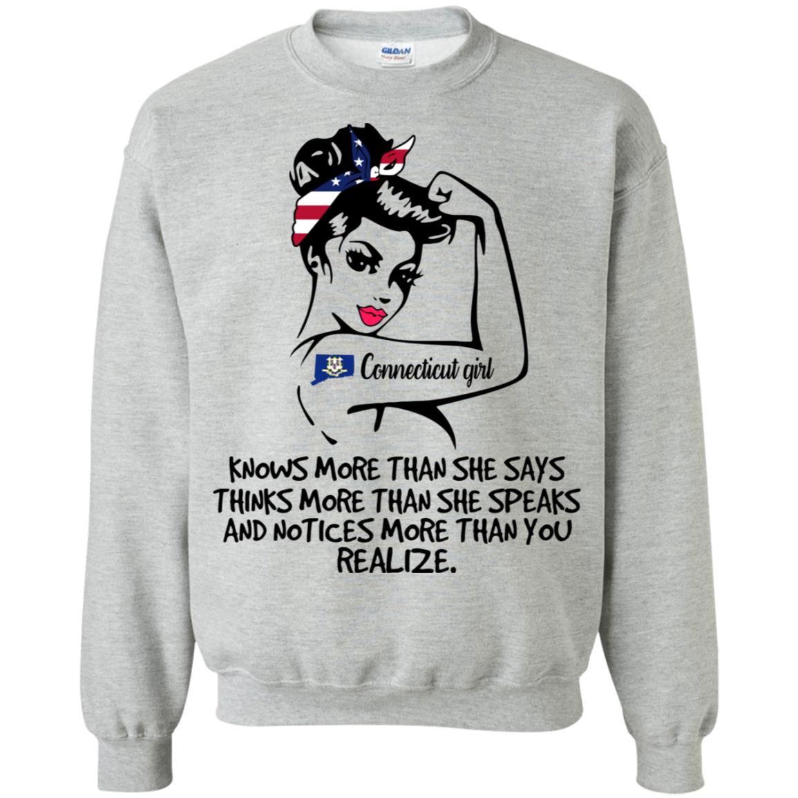 Connecticut Girl Knows More Than She Says Hoodie - Hoodie Teezalo