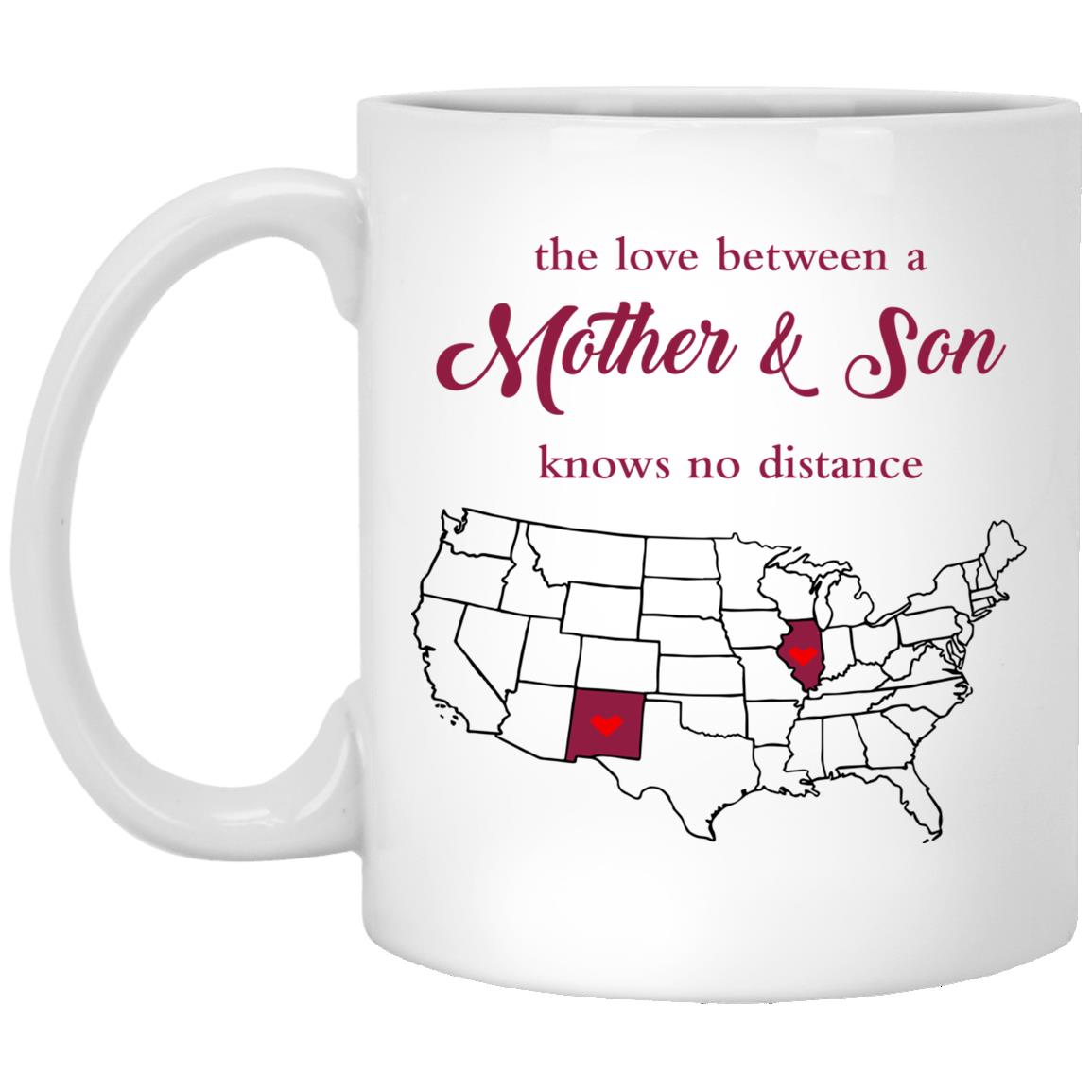 Illinois New Mexico The Love Between Mother And Son Mug - Mug Teezalo
