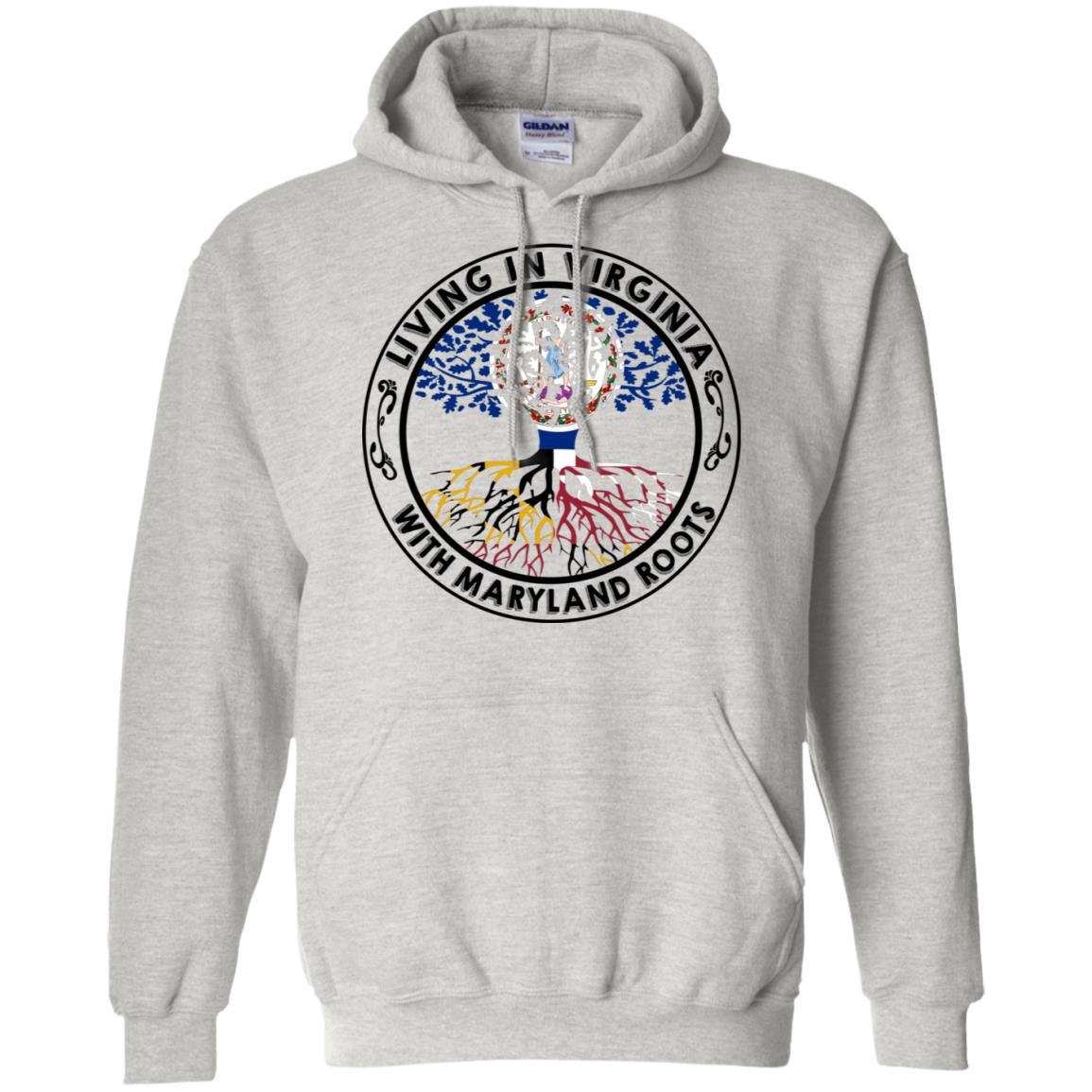 Living In Virginia With Maryland Roots T-Shirt - T-shirt Teezalo