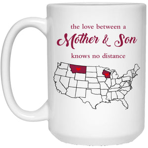 Montana Wisconsin The Love Between Mother And Son Mug - Mug Teezalo