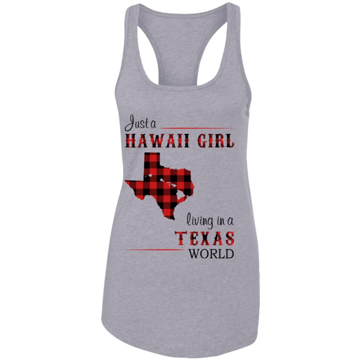 Just A Hawaii Girl Living In A Texas World T-shirt - T-shirt Teezalo