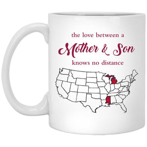 Mississippi Michigan The Love Between Mother And Son Mug - Mug Teezalo