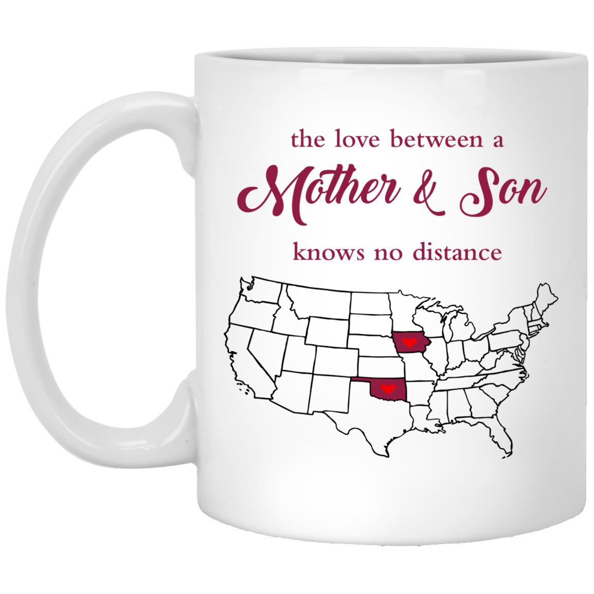 Oklahoma Iowa The Love Between Mother And Son Mug - Mug Teezalo