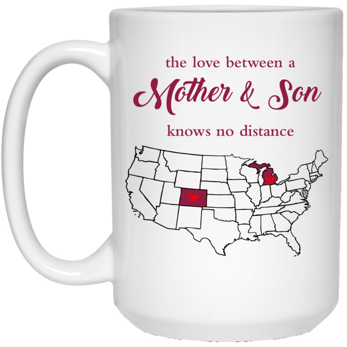 Colorado Michigan The Love Between Mother And Son Mug - Mug Teezalo