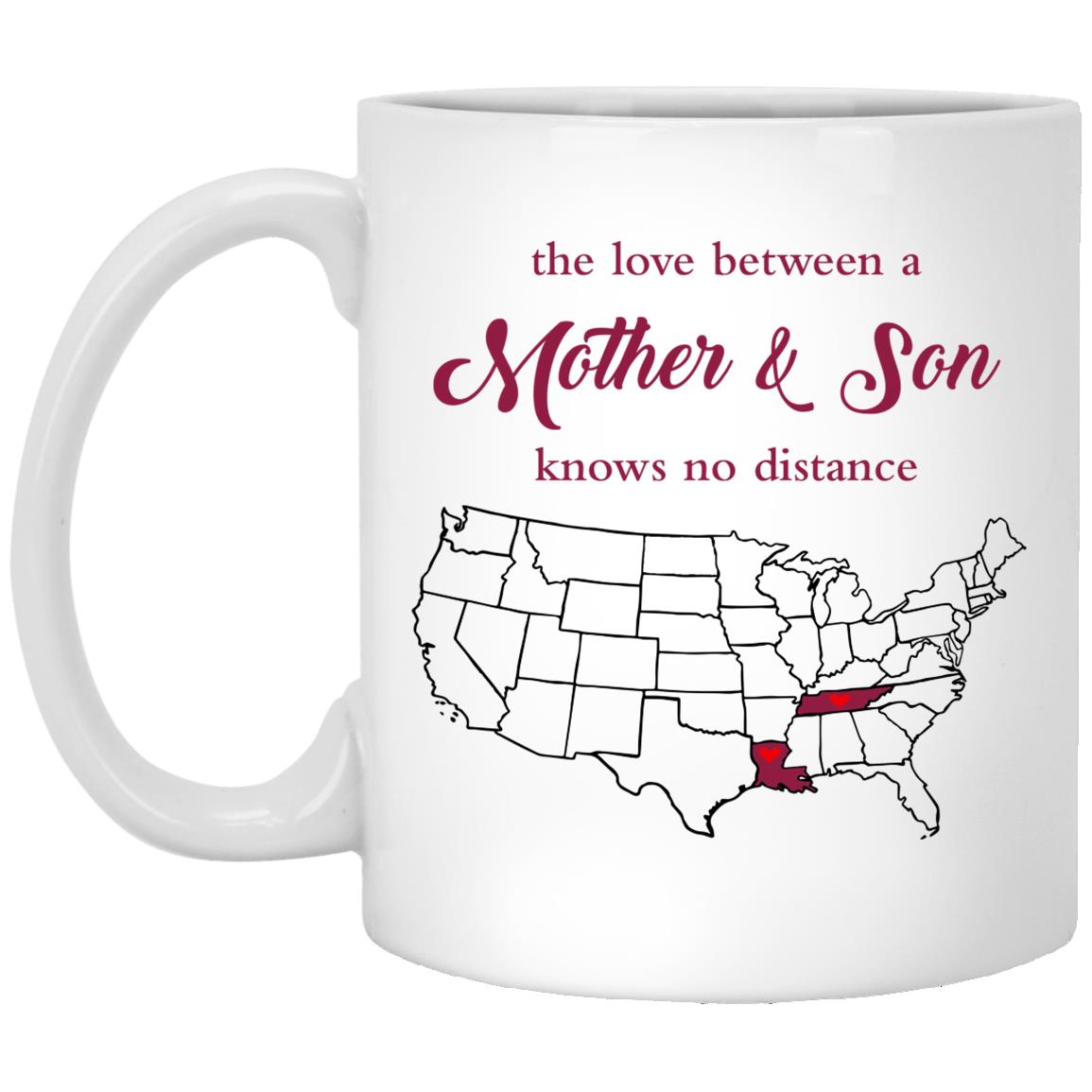 Tennessee Louisiana The Love Between Mother And Son Mug - Mug Teezalo