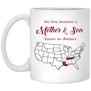 Tennessee Louisiana The Love Between Mother And Son Mug - Mug Teezalo