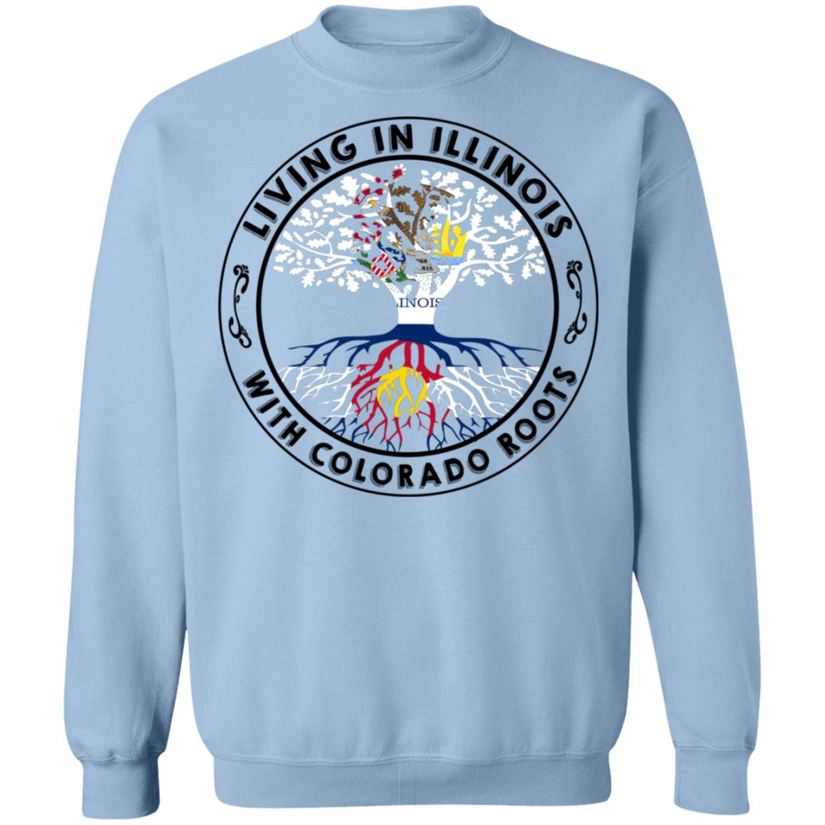 Living In Illinois With Colorado Roots Hoodie - Hoodie Teezalo