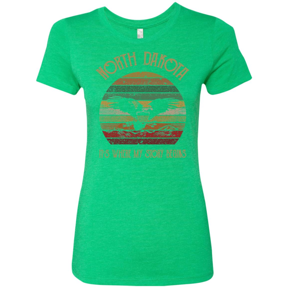North Dakota Where My Story Begins T-Shirt - T-shirt Teezalo