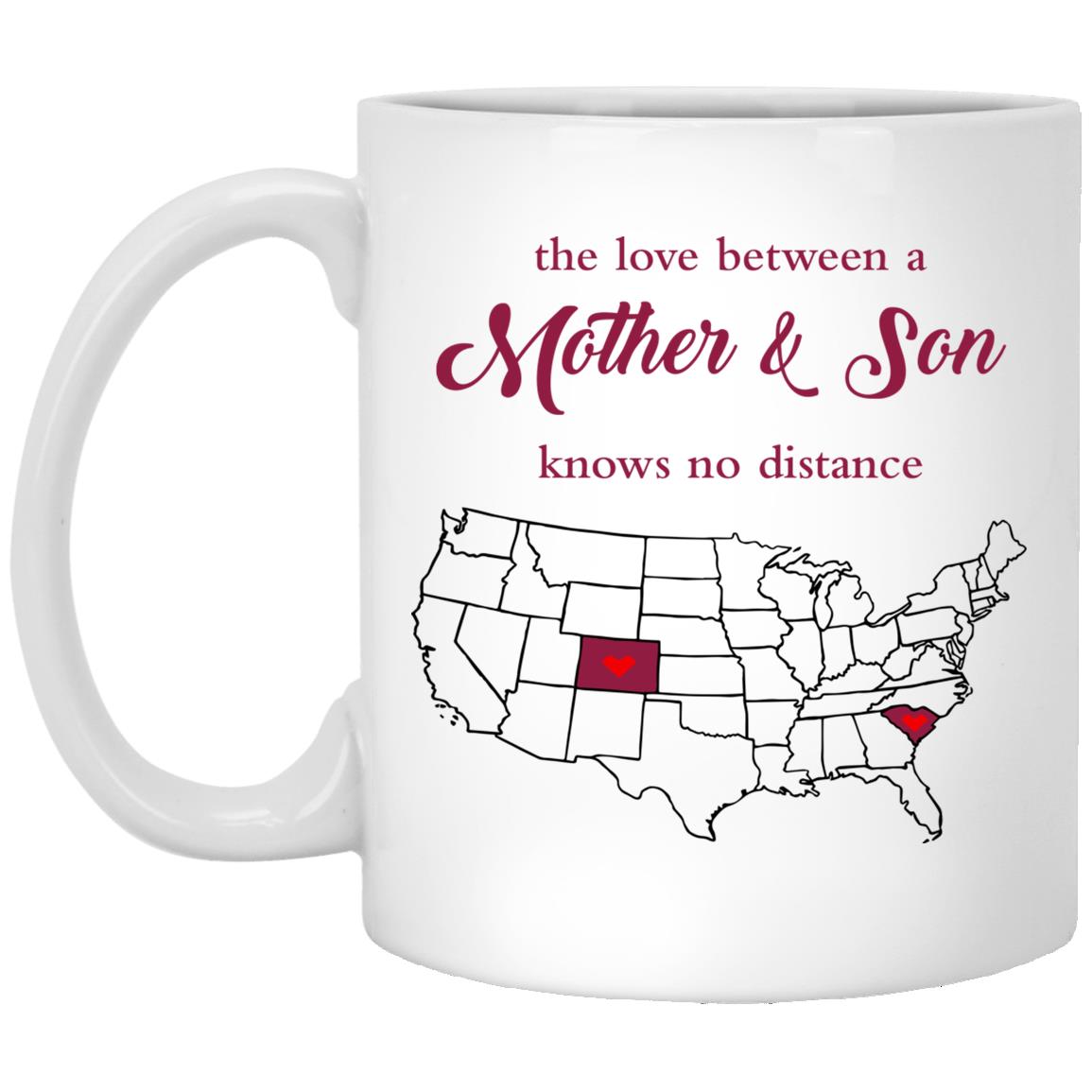 Colorado South Carolina The Love Between Mother And Son Mug - Mug Teezalo