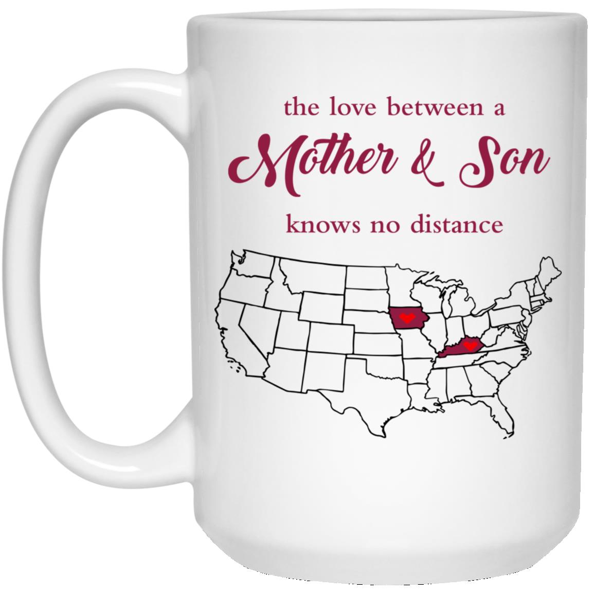 Iowa Kentucky The Love Between Mother And Son Mug - Mug Teezalo