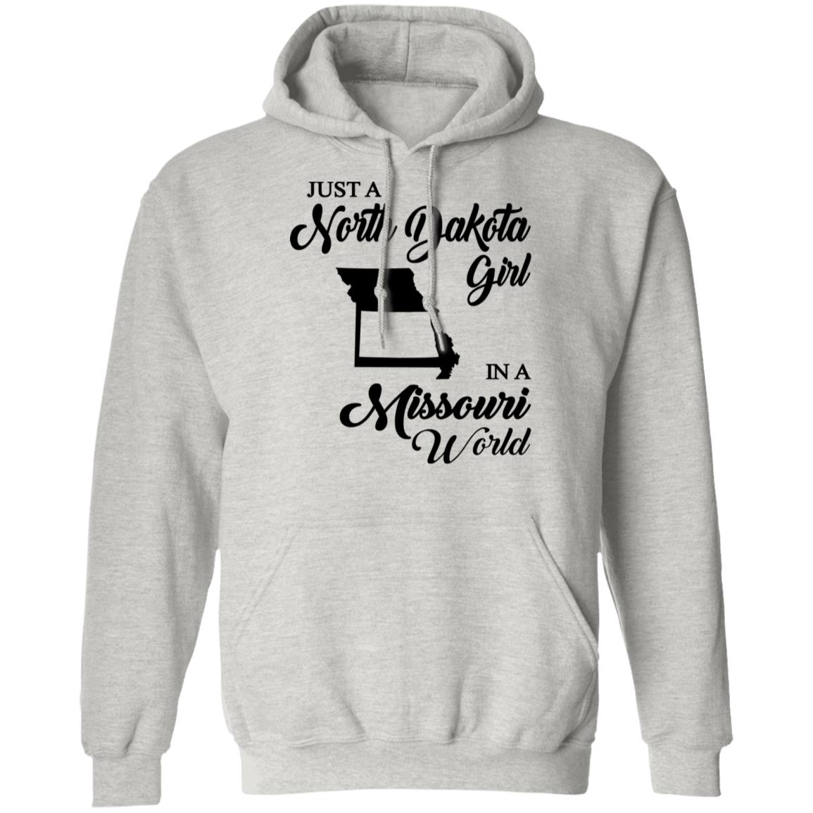Just A North Dakota Girl In A Missouri World T Shirt - T-shirt Teezalo