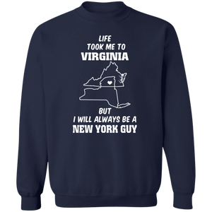 Life Took Me To Virginia Always Be A New York Guy T-Shirt - T-shirt Teezalo