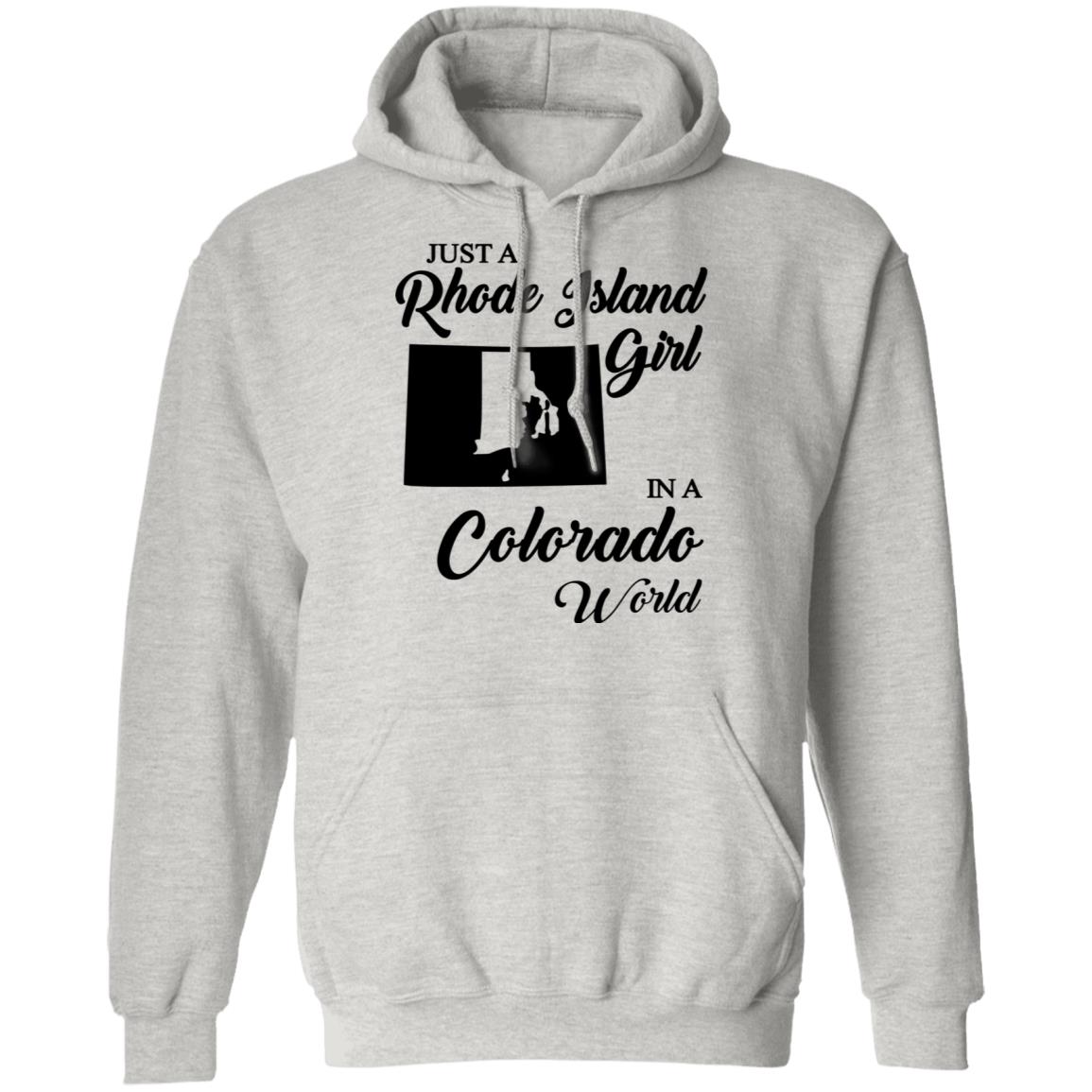 Just A Rhode Island Girl In A Colorado World T-shirt - T-shirt Teezalo