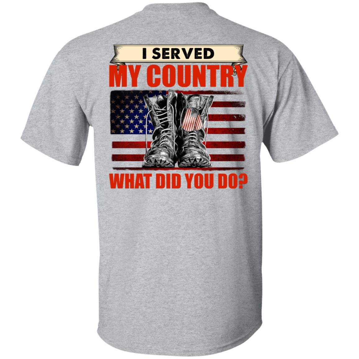 I Served My Country What Did You Do Veteran Shirt - T-shirt Veteran Teezalo
