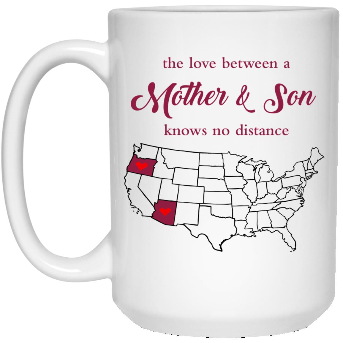 Arizona Oregon The Love Between Mother And Son Mug - Mug Teezalo