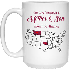 Oklahoma Montana The Love Between Mother And Son Mug - Mug Teezalo