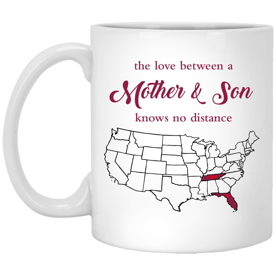 Tennessee Florida The Love Between Mother And Son Mug - Mug Teezalo