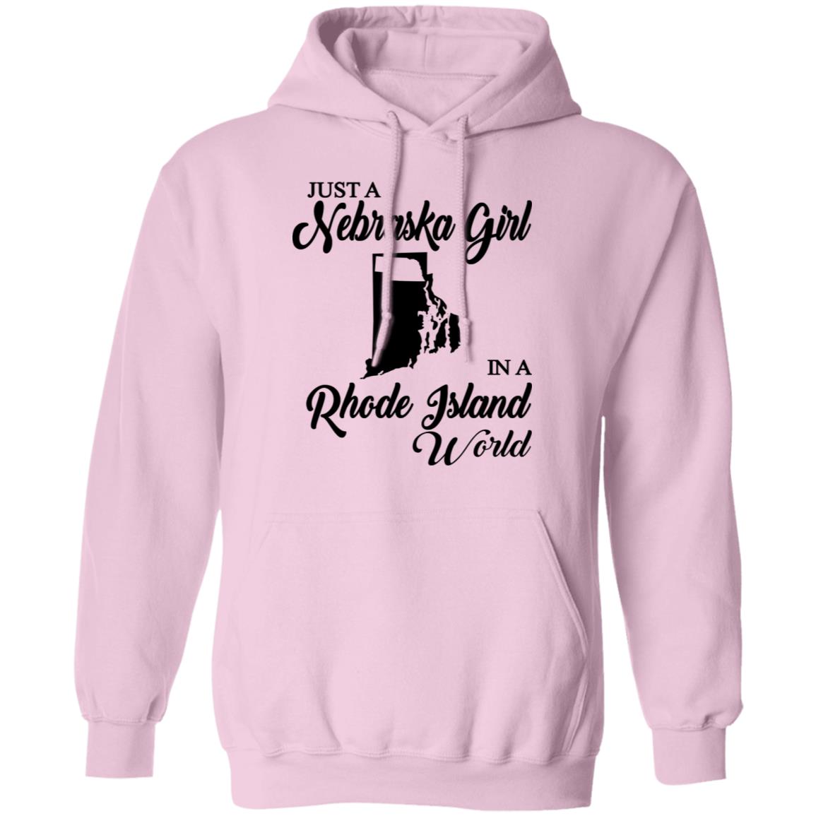Just A Nebraska Girl In A Rhode Island World T-Shirt - T-shirt Teezalo