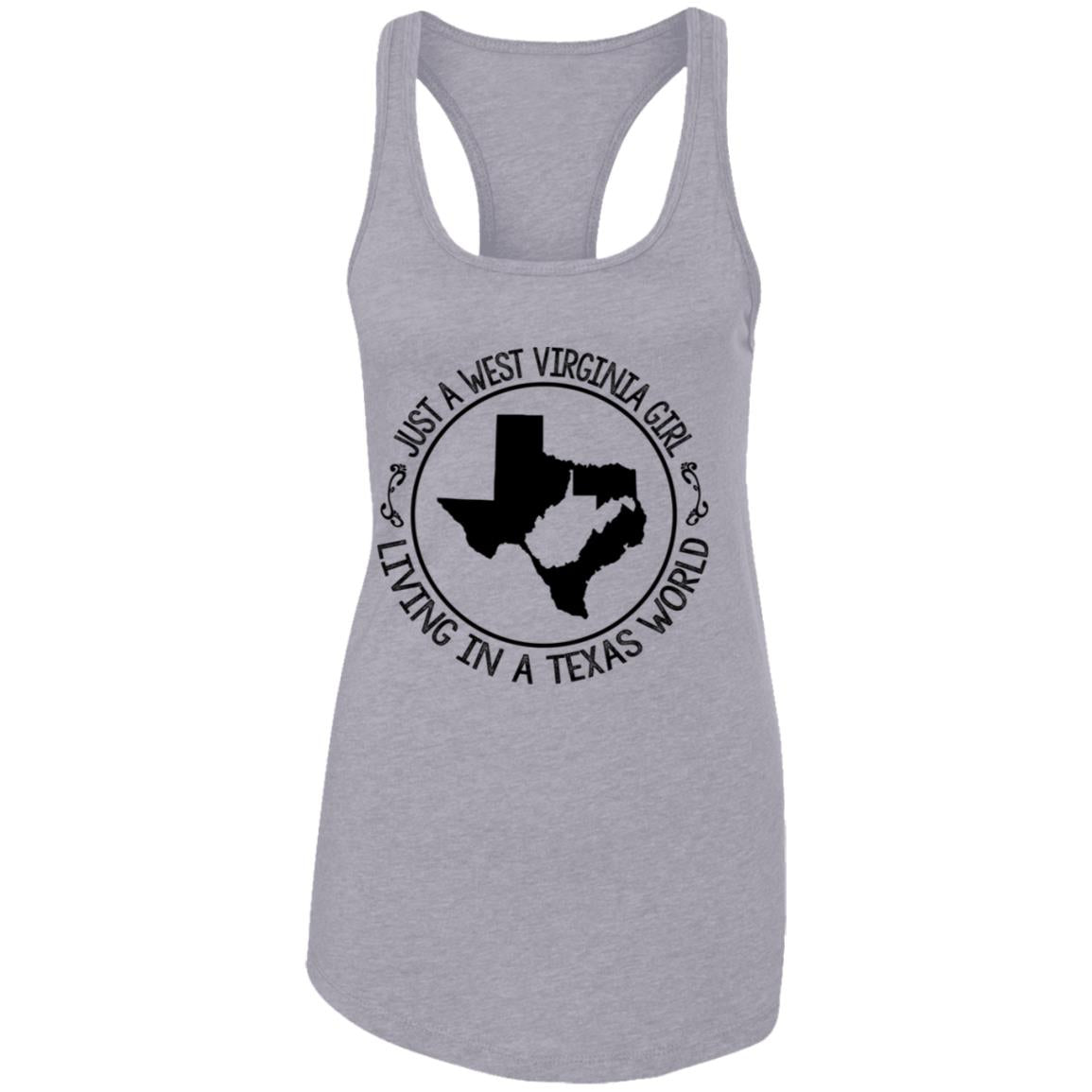 Just A West Virginia Girl Living In A Texas World Hoodie - Hoodie Teezalo