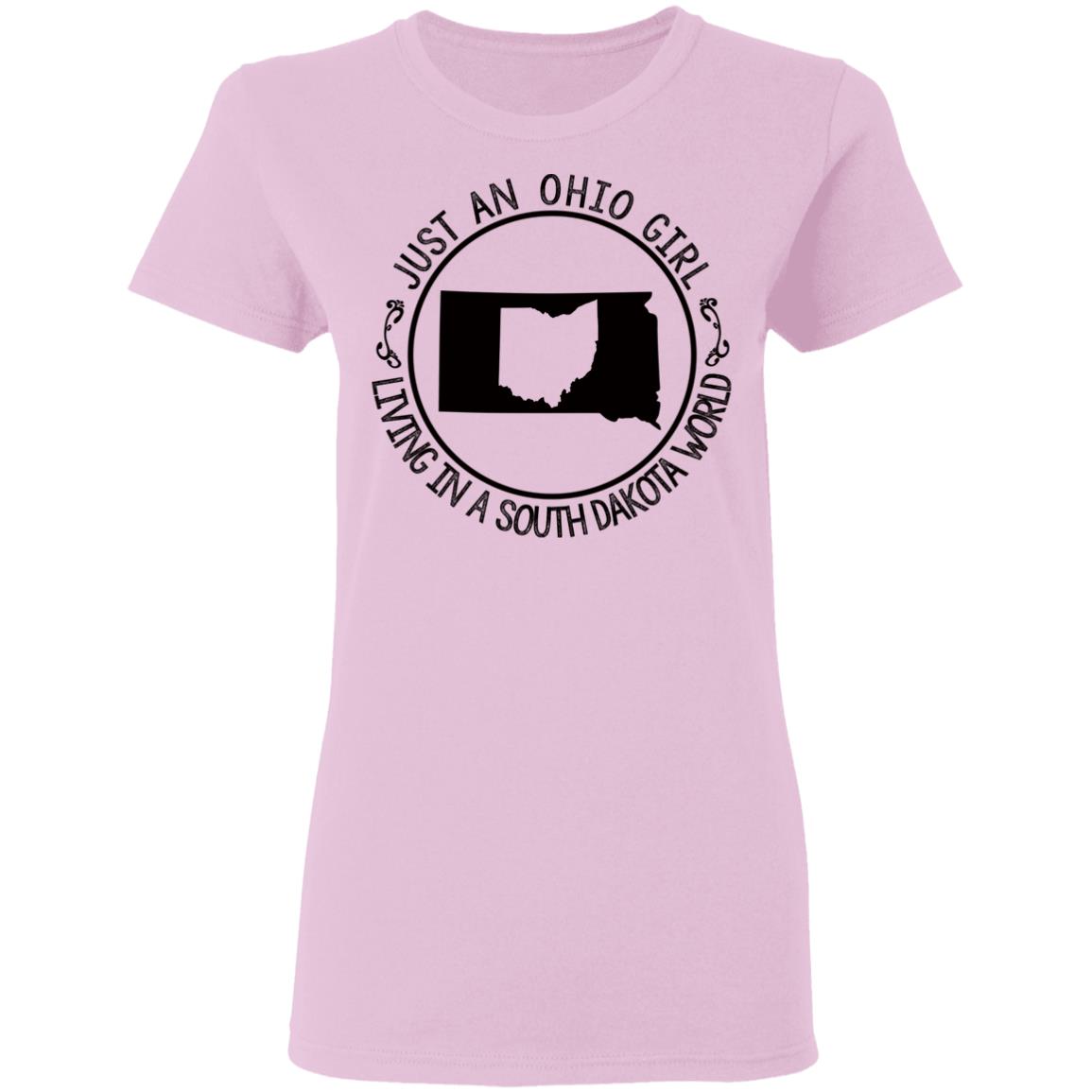 Ohio Girl In South Dakota World Hoodie - Hoodie Teezalo