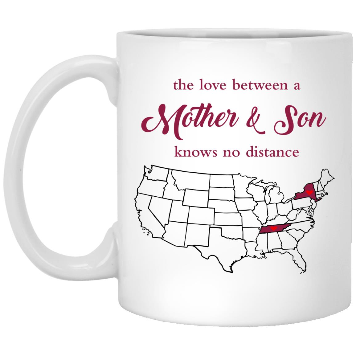 Tennessee New York The Love Between Mother And Son Mug - Mug Teezalo