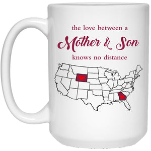 Wyoming Georgia The Love Between Mother And Son Mug - Mug Teezalo