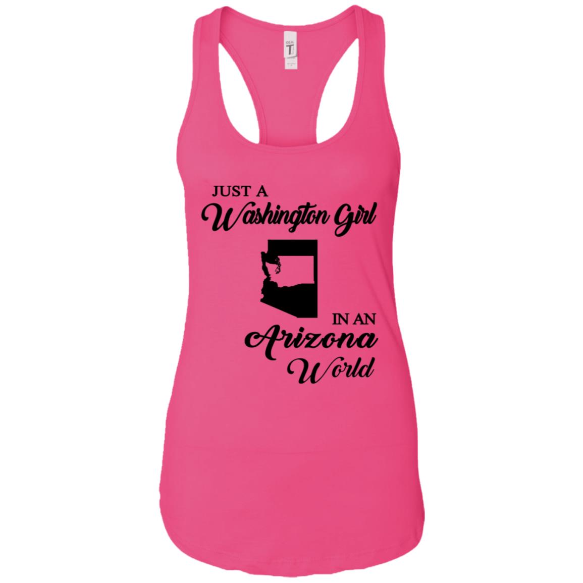Just A Washington Girl In An Arizona World T-Shirt - T-shirt Teezalo