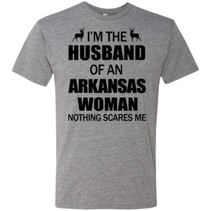 I'm The Husband Of An Arkansas Woman T Shirt - T-shirt Teezalo