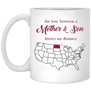 Rhode Island North Dakota The Love Between Mother And Son Mug - Mug Teezalo