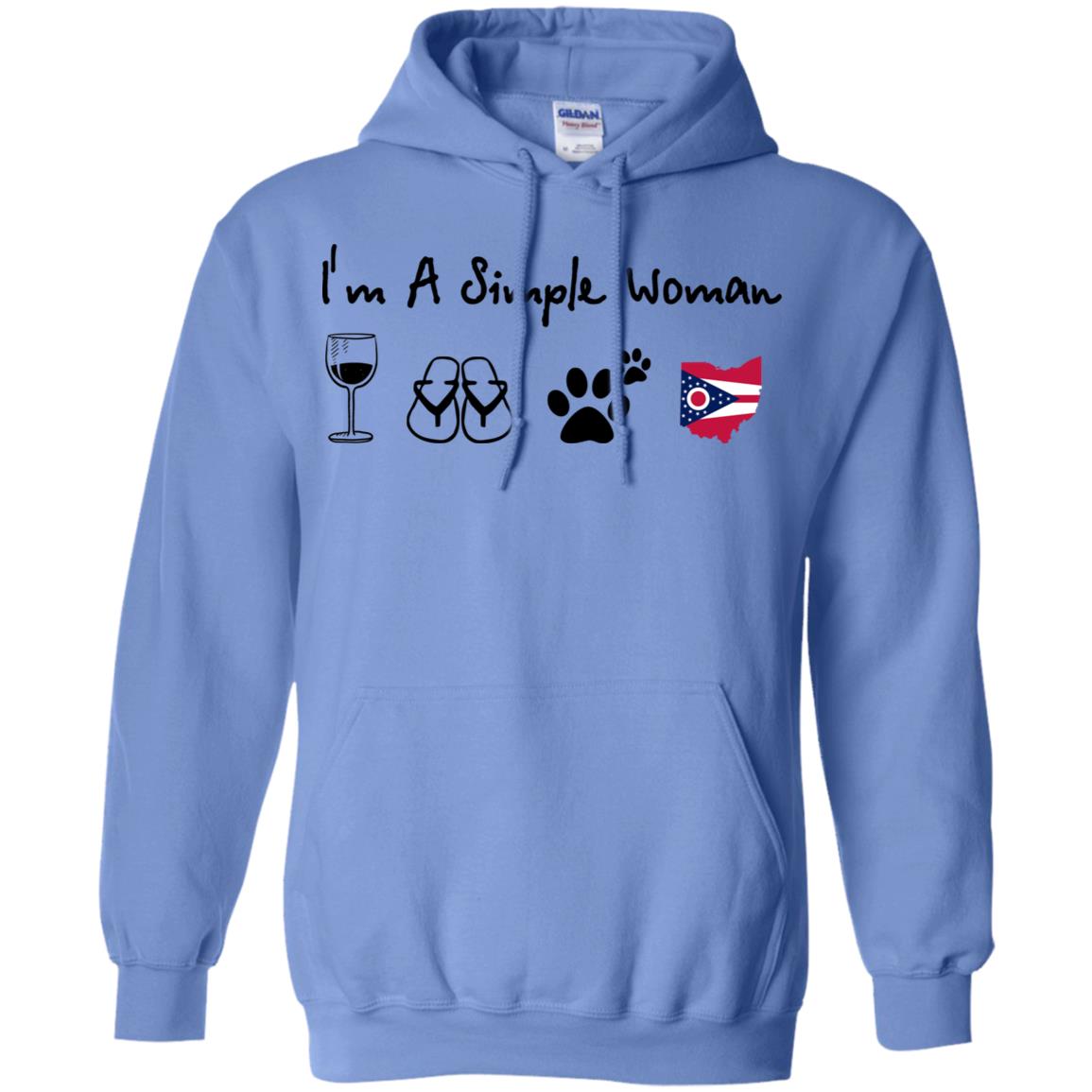 Ohio I'm A Simple Woman Hoodie - Hoodie Teezalo