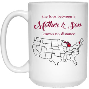 Michigan Vermont The Love Between Mother And Son Mug - Mug Teezalo