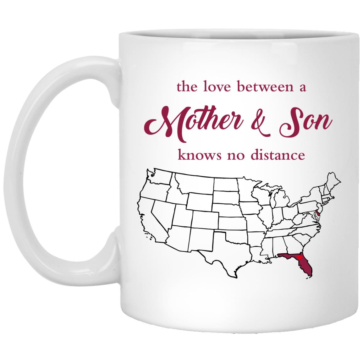 Florida Delaware The Love Between Mother And Son Mug - Mug Teezalo