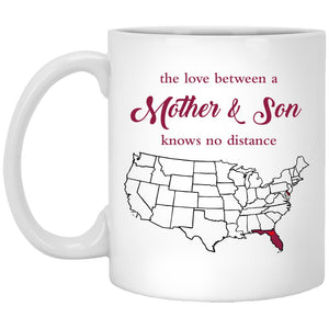 Florida Delaware The Love Between Mother And Son Mug - Mug Teezalo