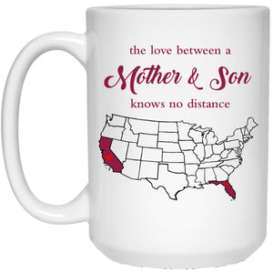 Florida California The Love Between Mother And Son Mug - Mug Teezalo